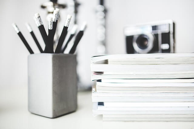 pencils, notebooks, stack, school supplies, write, blog, blogger, writer, work, work desk, monochrome, black a