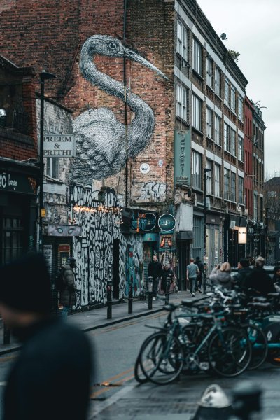 Discover vibrant street art and urban life in London, England.